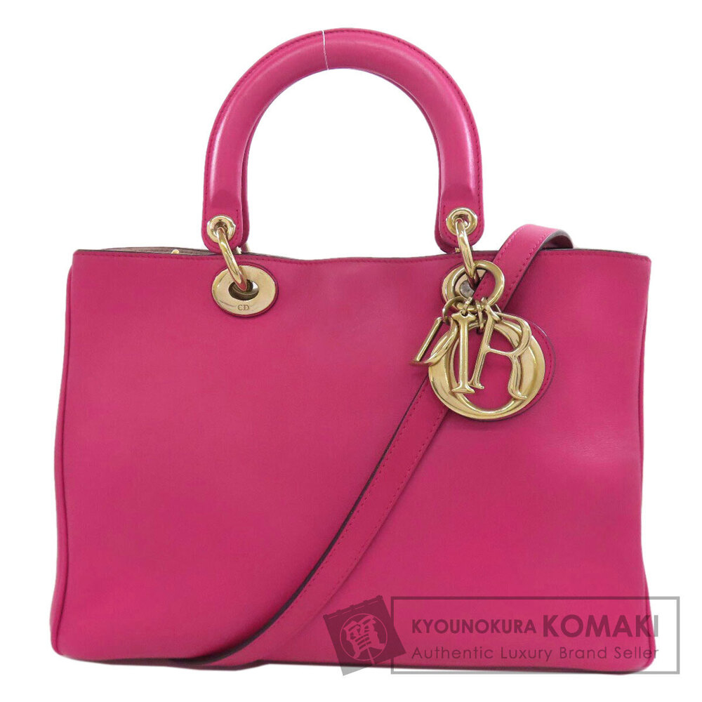 Christian Dior Diorissimo pink leather tote bag